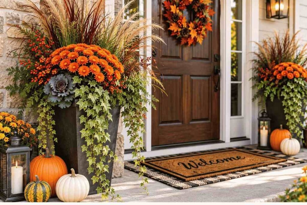 Create a Tall Fall Planter for Your Front Door