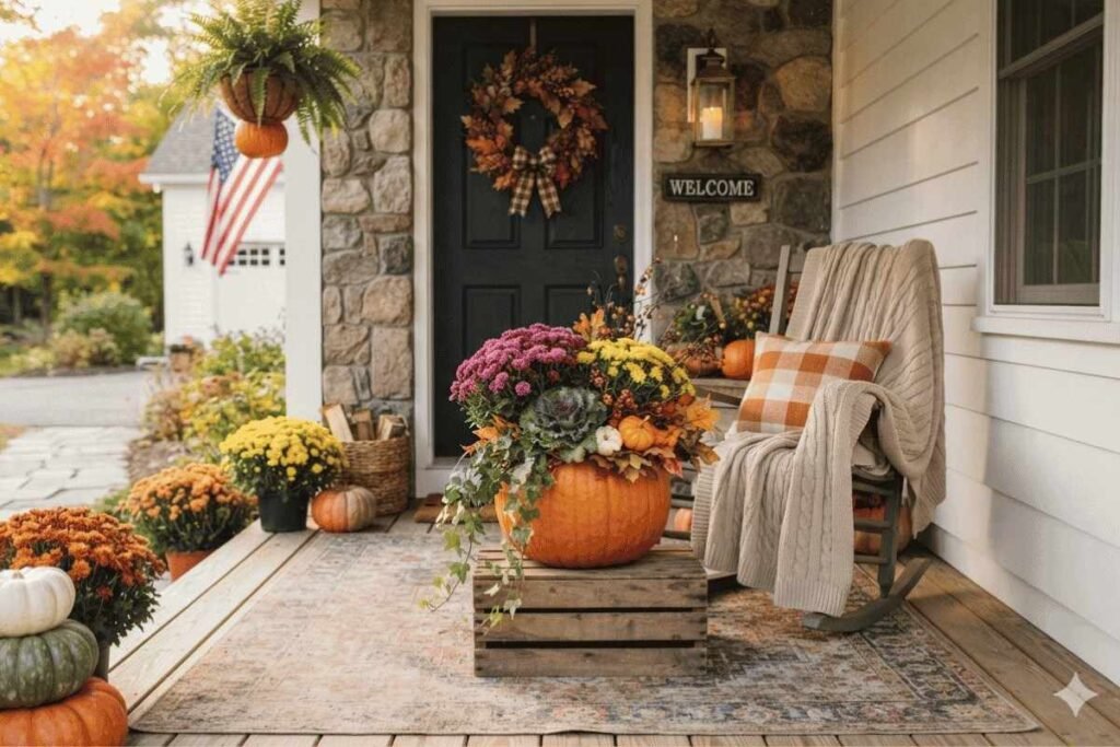  Use Mini Pumpkins as Affordable Planter Fillers