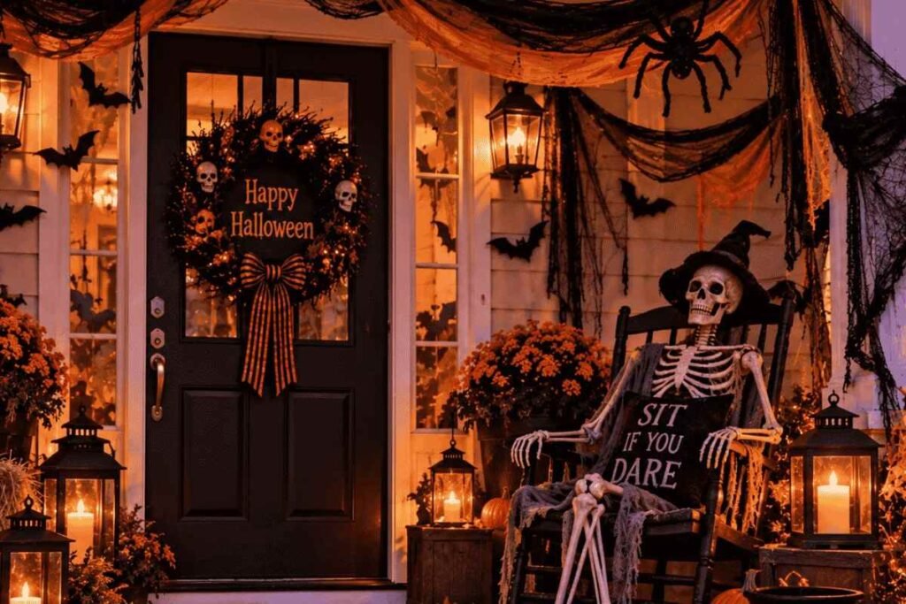  Add a Spooky Skeleton Sitting in a Porch Chair