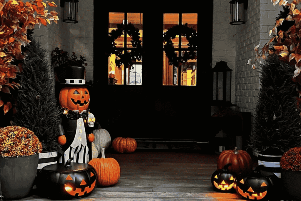Decorate With Creepy Black and Orange Draping