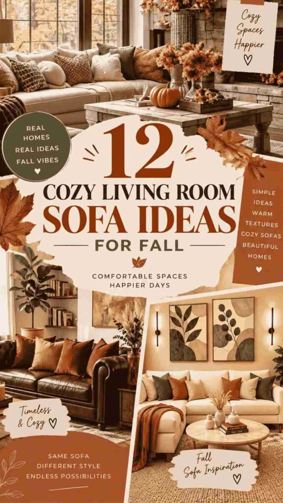 Cozy Living Room Sofa Ideas for Fall
