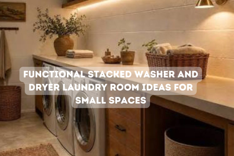 Functional Stacked Washer and Dryer Laundry Room Ideas for Small Spaces